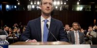 Mark Zuckerberg. El multimillonario de apenas 33 años participaba este martes de una tensa audiencia pública en una sesión conjunta de dos comisiones del Senado