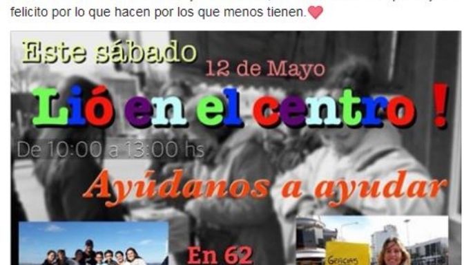 Tinelli promocionó eventos solidarios de Necochea en sus redes sociales