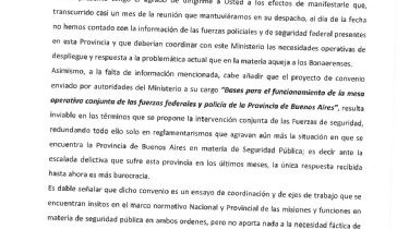 Berni le pidió a Nación el retiro de las fuerzas federales