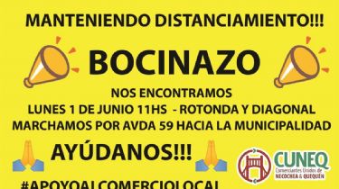 CUNEQ llama a un "bocinazo" para protestar por el regreso a la Fase 1 de la cuarentena