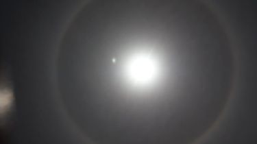 Nubes tubo y halo solar: Dos fenómenos que se pudieron ver en el cielo necochense en 24 horas