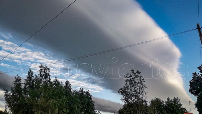 Nubes tubo y halo solar: Dos fenómenos que se pudieron ver en el cielo necochense en 24 horas