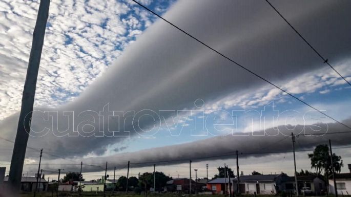 Nubes tubo y halo solar: Dos fenómenos que se pudieron ver en el cielo necochense en 24 horas