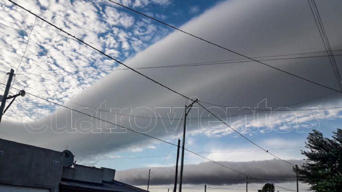 Nubes tubo y halo solar: Dos fenómenos que se pudieron ver en el cielo necochense en 24 horas