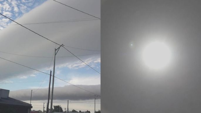 Nubes tubo y halo solar: Dos fenómenos que se pudieron ver en el cielo necochense en 24 horas