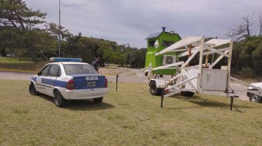 Instalan torre de vigilancia en el sector del parque donde se produjeron desmanes