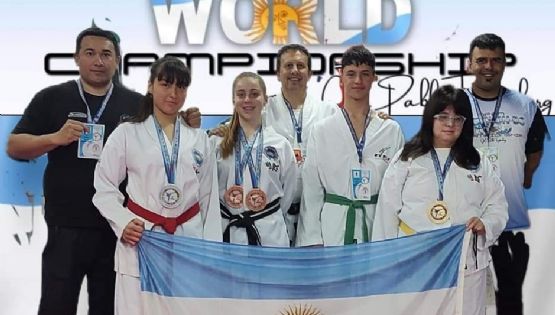 Oro, Plata y Bronce para tres taekwondistas necochenses en el Campeonato Mundial Argentina 2022