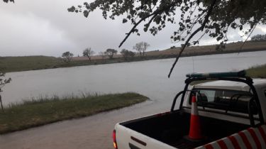 Temporal: Se desbordó el Río Quequén a la altura del Paseo de la Ribera
