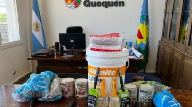 Dos pinturerías donaron insumos para la delegación de Quequén