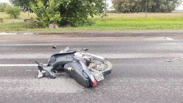Choque fatal en la Ruta 3: Un motociclista murió al ser embestido por un automóvil