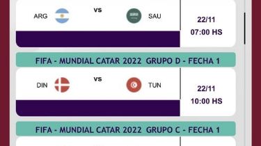 Mundial Qatar 2022: La agenda de partidos para este martes 22-11