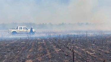 Se quemaron 35 hectáreas de un campo en Ruta 86