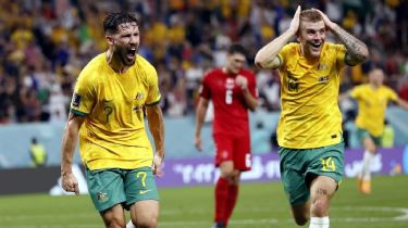 Australia le ganó a Dinamarca y llegó a los octavos: Las jugadas y las estadísticas