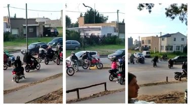 Video: Motociclistas despidieron a “El Noba” en Necochea y desataron las críticas por los ruidos molestos