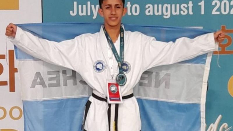 El taekwondista Rodrigo Colombani salió subcampeón en Amsterdam