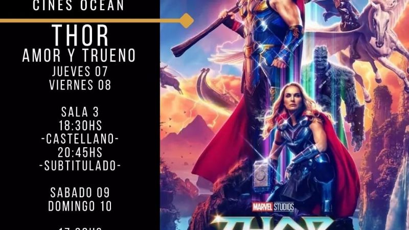 Llega a Cines Ocean “Thor: Amor y trueno”, un nuevo capítulo del universo Marvel