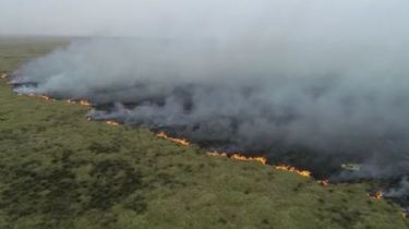 Feroz incendio en la Reserva Natural de Mar Chiquita