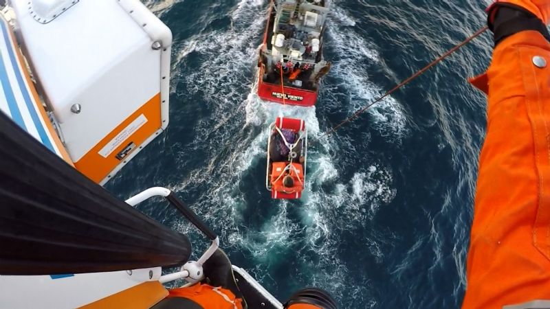 Prefectura evacuó a un marinero de un pesquero frente a las costas de Mar del Plata