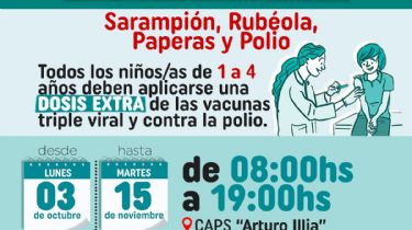San Cayetano impulsa campaña de vacunación infantil