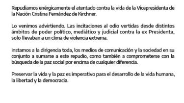 Anuncian otra caravana esta tarde en apoyo a la vicepresidente Cristina Kirchner