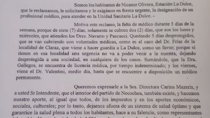 ¿Qué pasa en La Dulce?: Sin médicos ni arreglos en la Unidad Sanitaria cambia el delegado aunque no las políticas