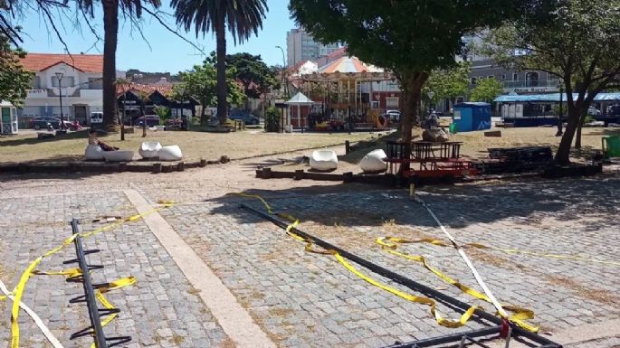 La inseguridad de todos: Provocaron destrozos en la Plaza San Martín