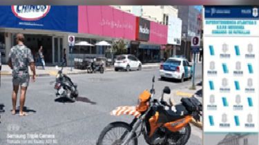 Choque en el centro: Un motociclista herido