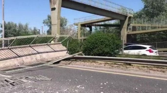 Sancionaron a un camionero responsable de derribar el puente peatonal en la ruta 36