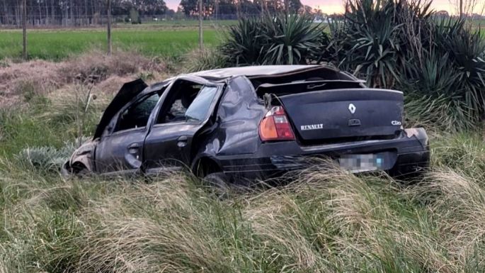 Ruta 3: Un hombre falleció al volcar su auto entre Tres Arroyos y Gonzáles Chaves