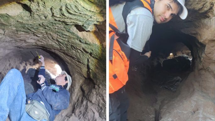 Estudiantes de Miramar hallaron el cráneo de un toxodonte y paleo cuevas en Bahía de los Vientos