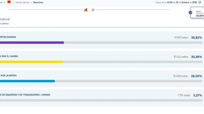 99% de las mesas escrutadas: ¿Quién ganó para cada cargo en Necochea y Quequén?