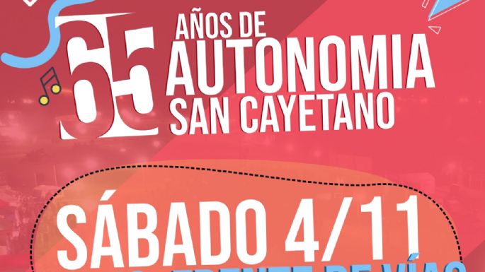 San Cayetano festeja los 65 años de la autonomía