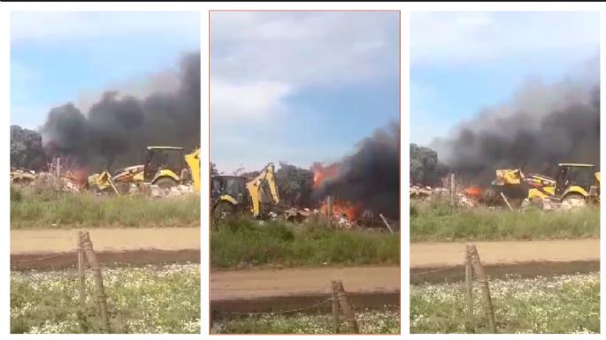 Video: Feroz incendio en una chacarita de Quequén