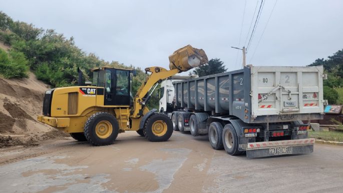 El Consorcio comenzó trabajos de extracción de arena en la Avenida 2