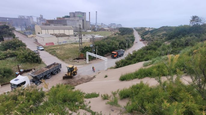 El Consorcio comenzó trabajos de extracción de arena en la Avenida 2