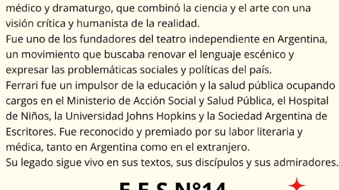 Llaman a votar por el nombre de la Escuela Secundaria 14 en la Villa Balnearia