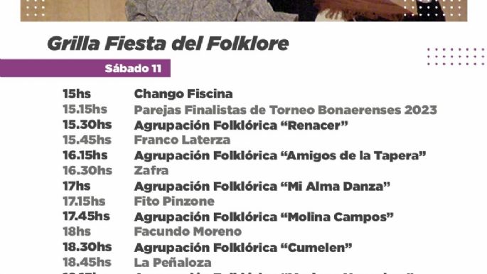 Fiesta del folclore en la Plaza Dardo Rocha: Cronograma de shows para toda la familia