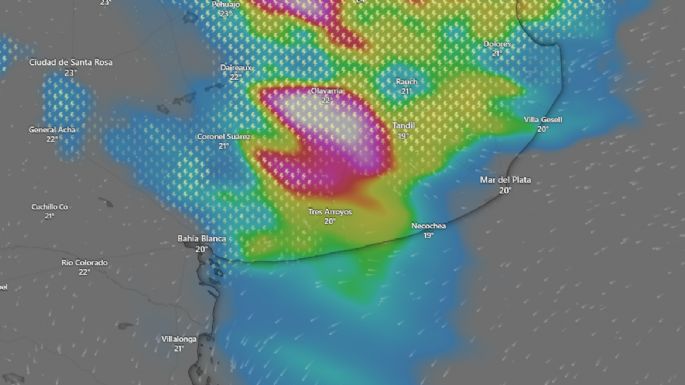 Necochea bajo alerta naranja por tormentas “severas” y lluvias que podrían superar los 100 milímetros