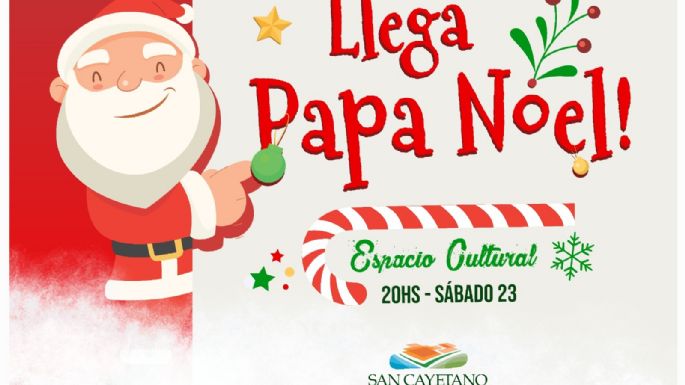 Papá Noel entregará golosinas en San Cayetano