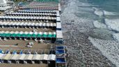 Fuerte crecida del mar en Mar del Plata: El agua llegó hasta las carpas