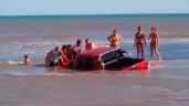 Video: El mar le tragó su camioneta en Monte Hermoso