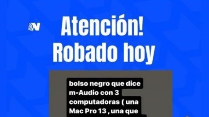 Ni el hermano del intendente se salva: Le robaron equipos de sonido y lanzó una búsqueda en redes sociales