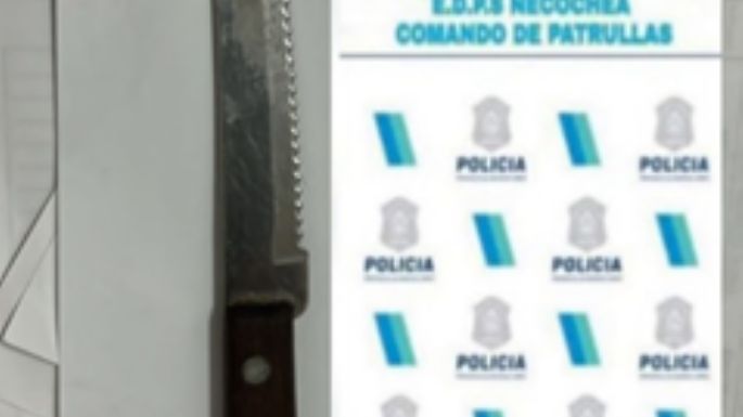 Insultaba a la gente en la calle, lo detuvieron y le secuestraron un cuchillo