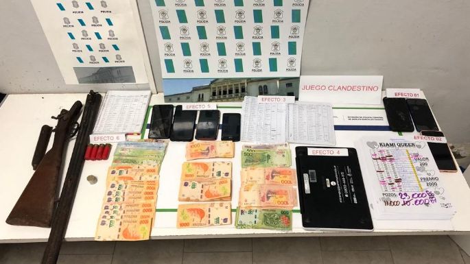 Chaves: Allanaron viviendas por juego clandestino y encontraron dinero en efectivo y un arma