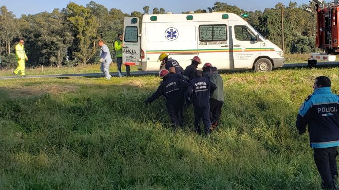 Una mujer que viajaba a Tres Arroyos resultó herida tras un vuelco en ruta 3