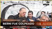 Golpearon y apedrearon a Sergio Berni en una protesta por el asesinato de un colectivero