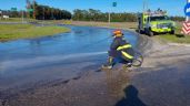 Volcó su carga un camión con miel en el ingreso a Necochea por Ruta 86 y Circunvalación