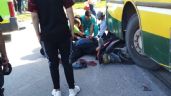 Grave choque entre un colectivo y una moto en la intersección de las calles 72 y 43