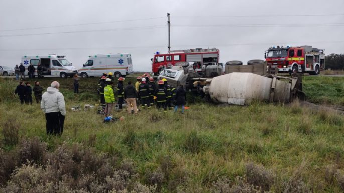 Ruta 73: Volcó un camión cerca de Tres Arroyos