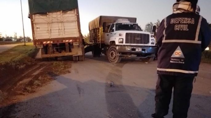 Un transportista necochense murió tras un choque entre dos camiones